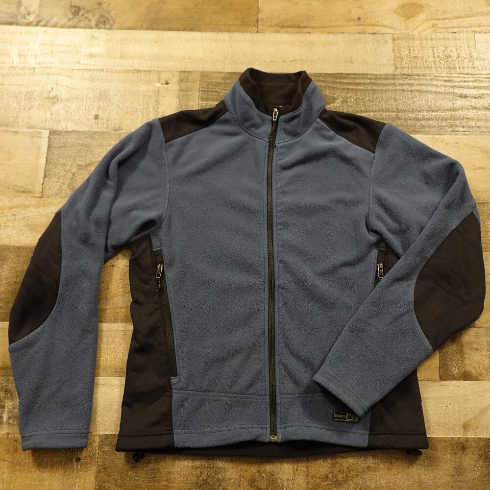 REI Polartec fleece full zip sweater jacket men's medium blue wind pro